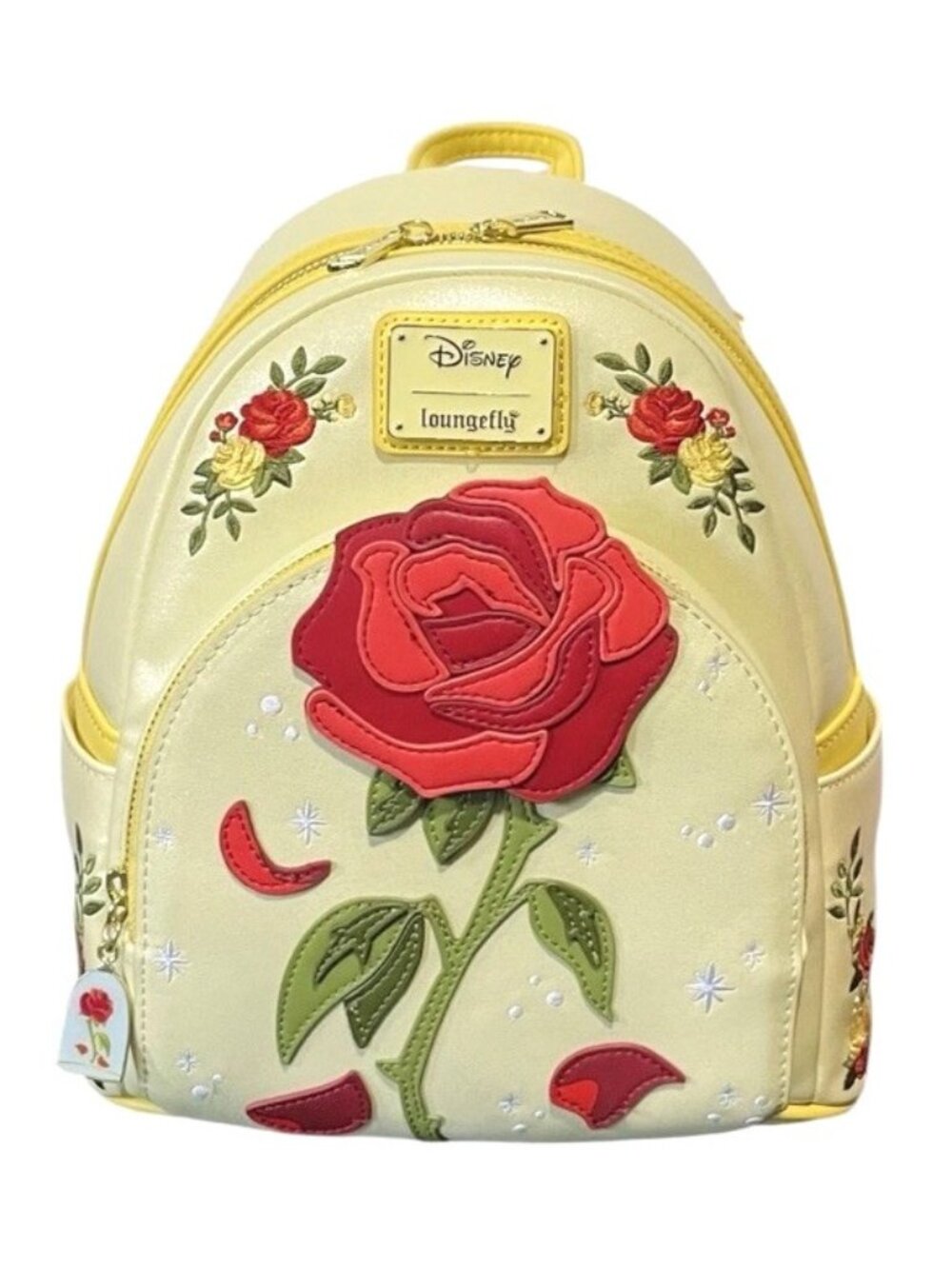 Loungefly Disney Beauty and The Beast Enchanted Rose Shimmer Mini Backpack NWT